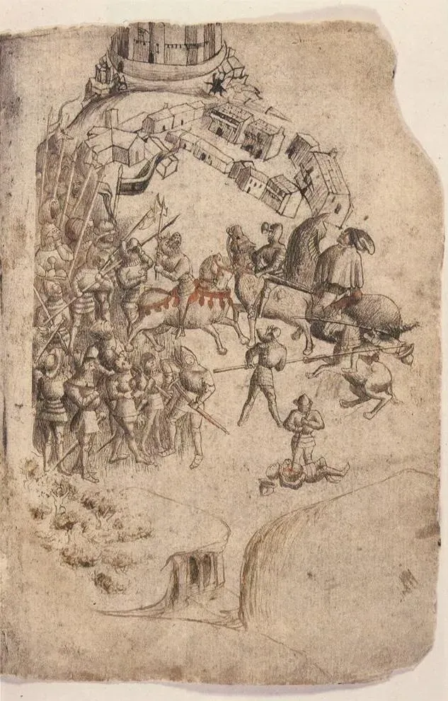 Painting of the Battle of Bannockburn, 1314