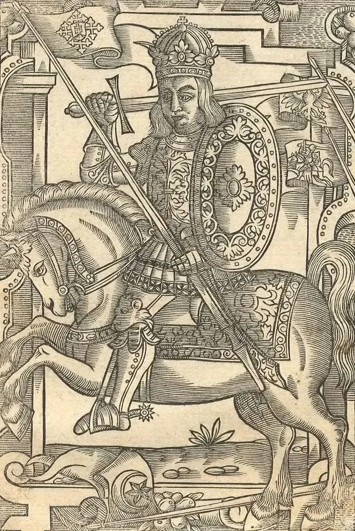 Portrait of King Mindaugas of Lithuania, from Guagnini’s chronicle, 1611