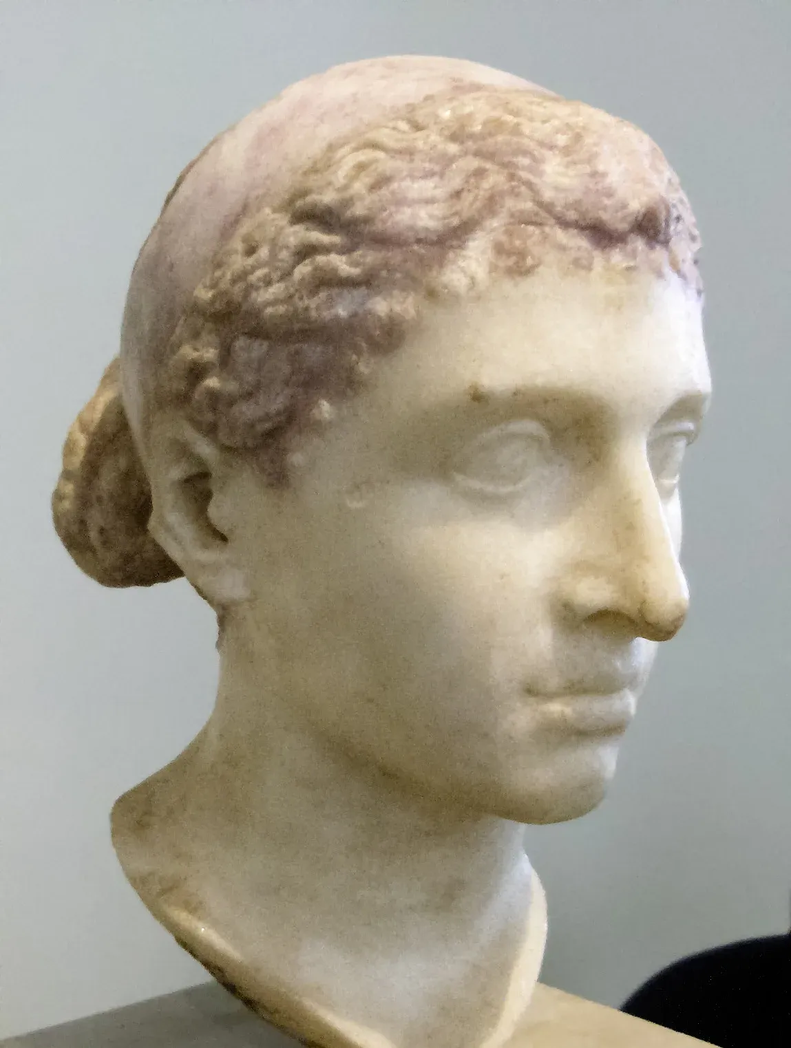 Marble bust of Cleopatra VII wearing a royal diadem, mid-1st century BC, Altes Museum, Berlin