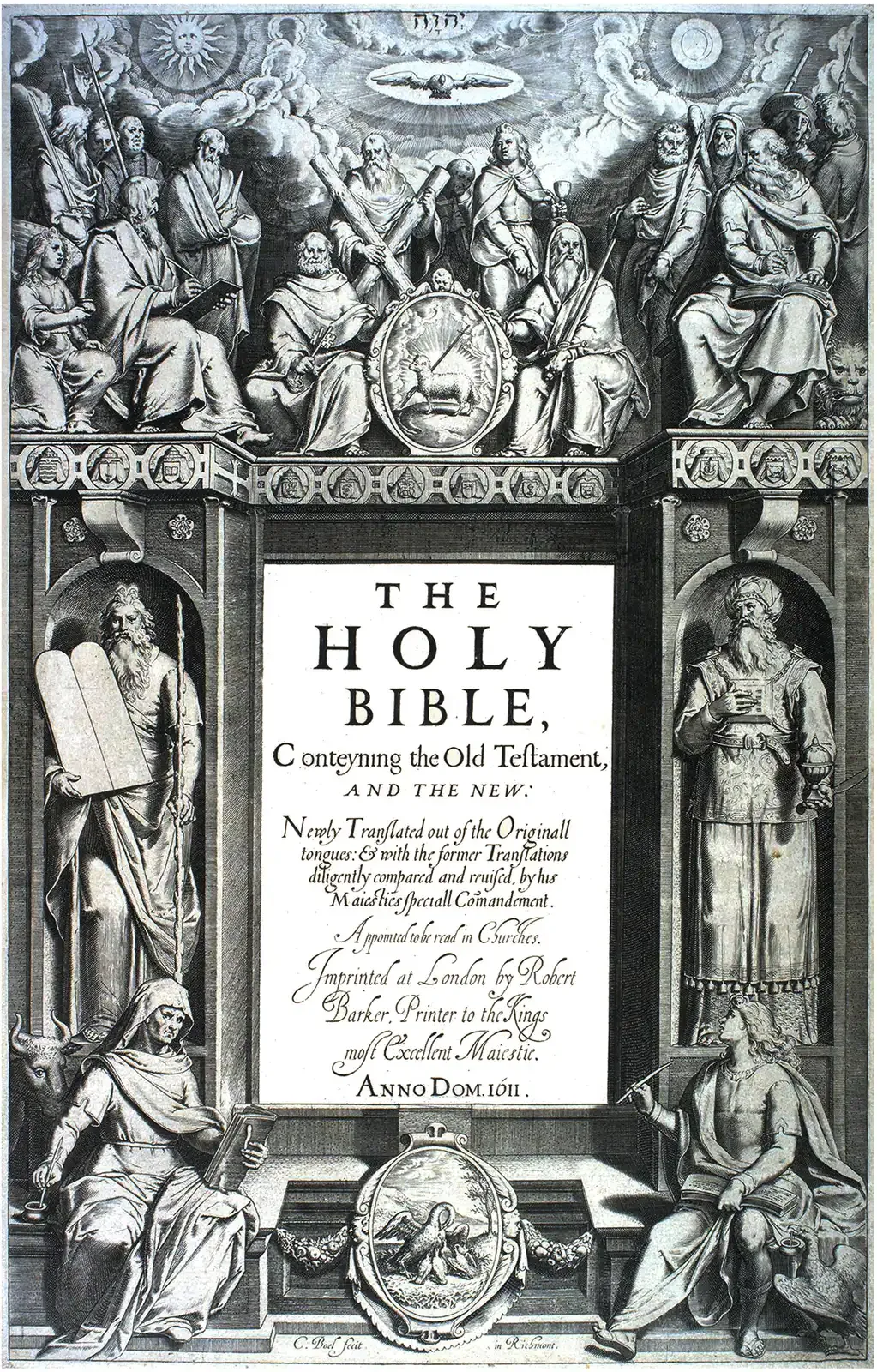 Title page of the 1611 first edition of the King James Bible