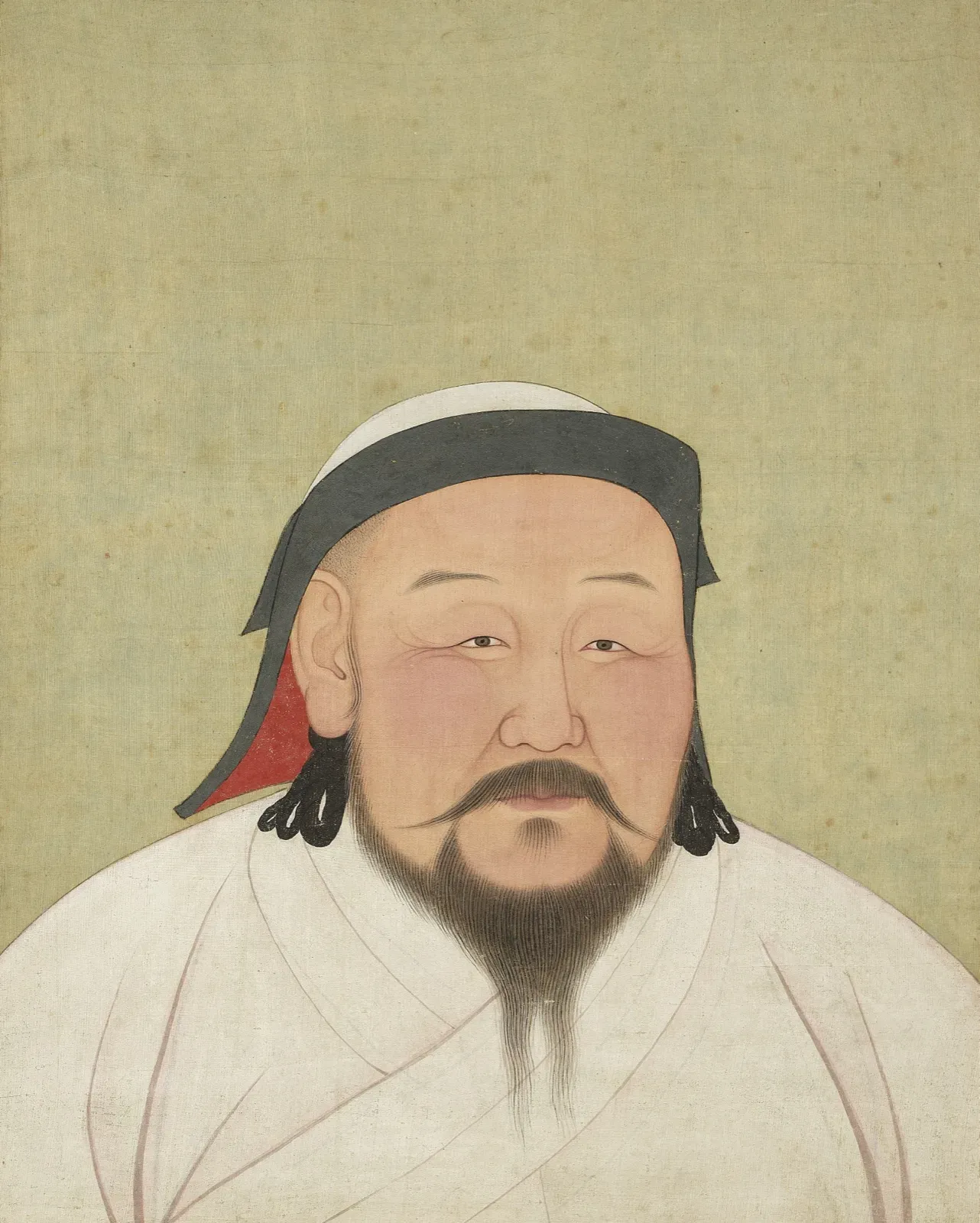 Portrait of Kublai Khan from the Yuan imperial album