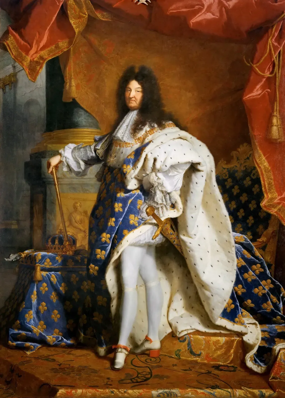 Coronation portrait of Louis XIV of France by Hyacinthe Rigaud