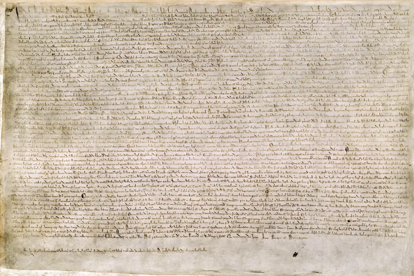 Magna Carta, 1215, British Library Cotton MS Augustus II.106