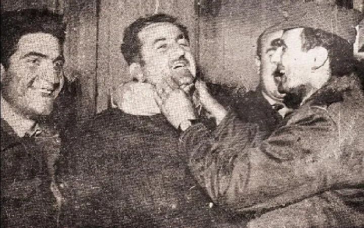 Members of the Ba'athist Military Committee celebrate the success of the March 8 coup, 1963