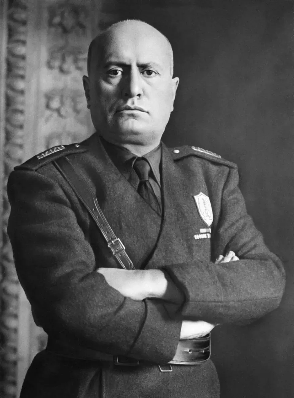 Portrait photograph of Benito Mussolini