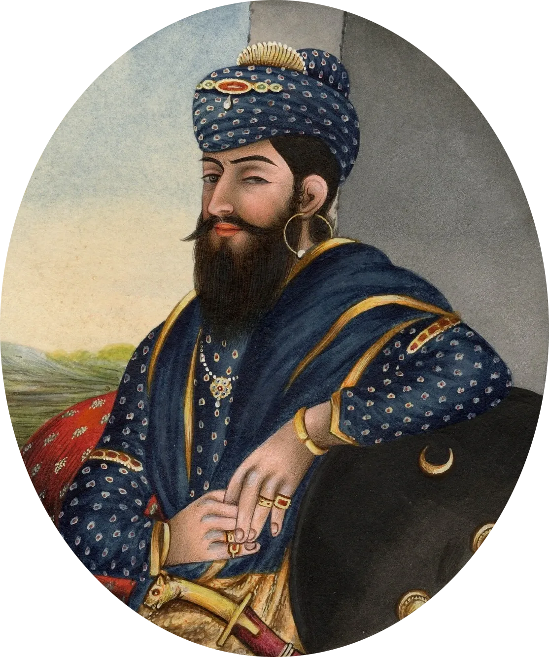 Portrait of Maharaja Ranjit Singh, Lucknow Company School, c. 1810–1820