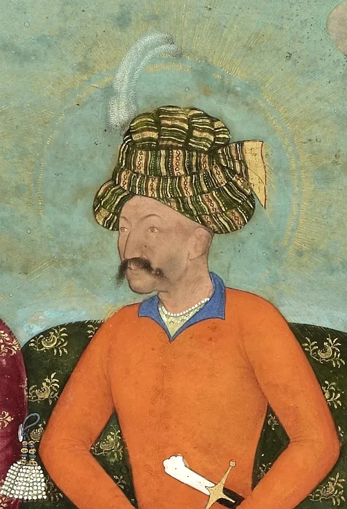 Portrait of Shah Abbas the Great, Safavid ruler of Persia, from an early 17th-century miniature.
