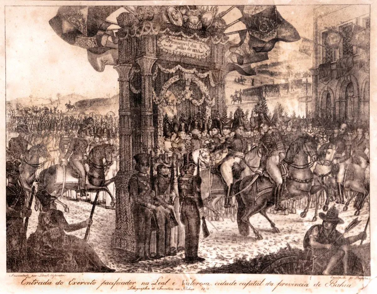 Brazilian army entering Salvador after the siege, 1823
