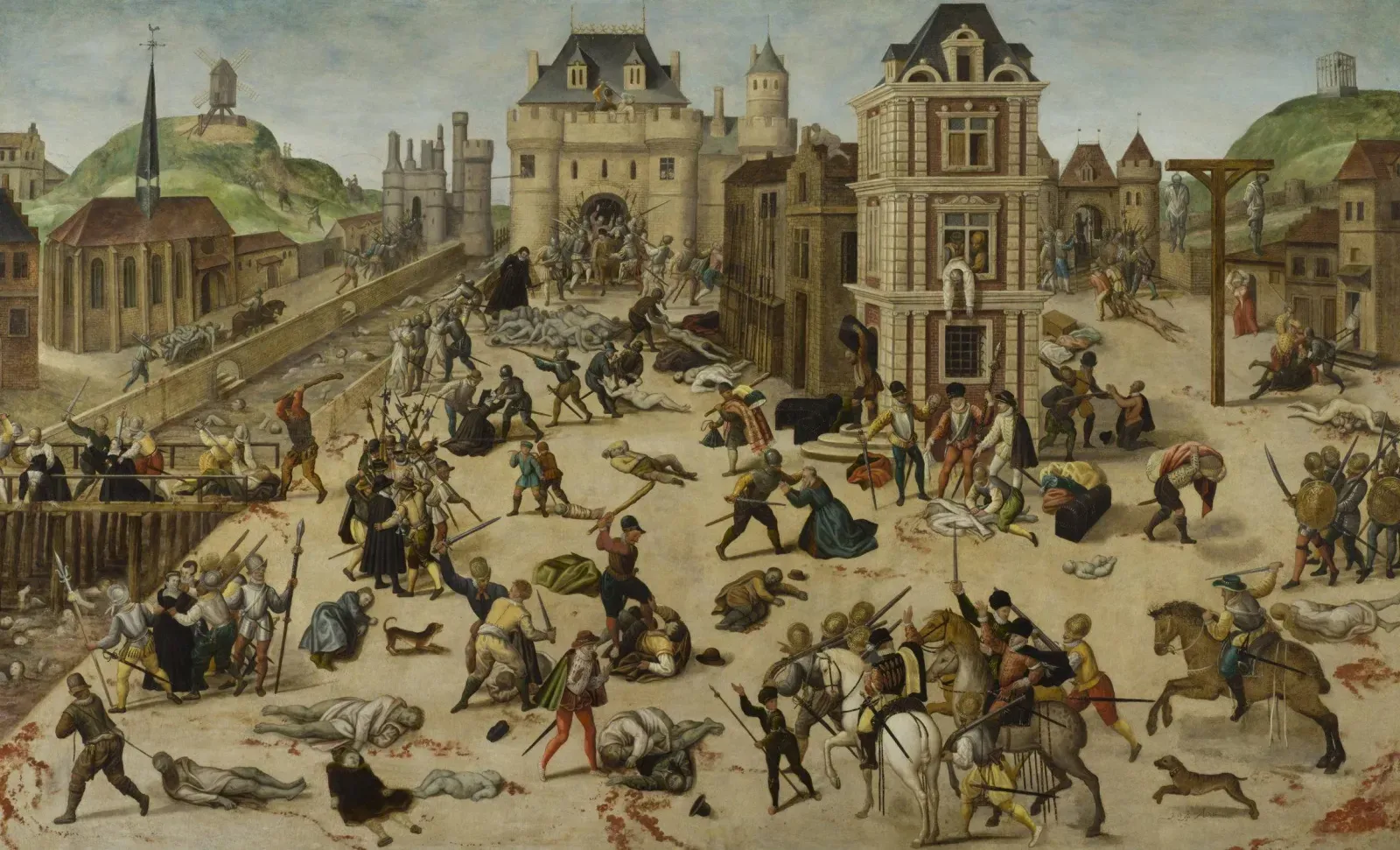 The St. Bartholomew's Day massacre in Paris, painting by François Dubois