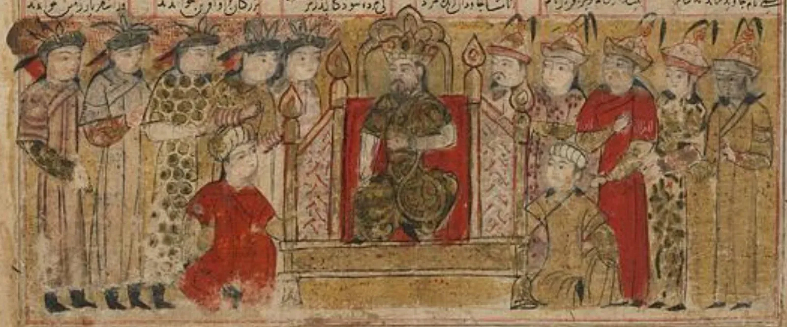 Illustration of the coronation of Yazdegerd III, last Sasanian Shah of Persia
