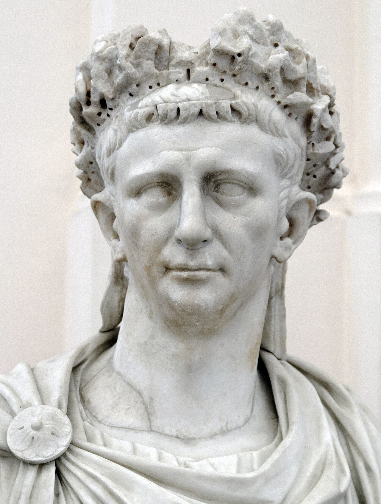 Bust of Emperor Claudius, proclaimed by the Praetorian Guard after Caligula's assassination in AD 41.